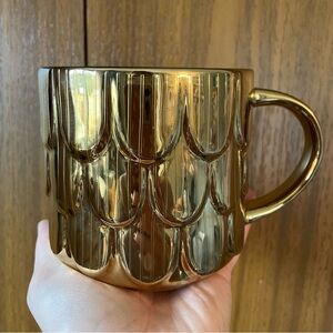 Gold metallic Starbucks mug